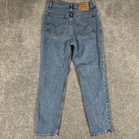 Vtg Levis 512 Jeans Women’s 11 S 28x29 High Waist Tapered Leg Denim Grunge Y2K - Picture 2 of 13